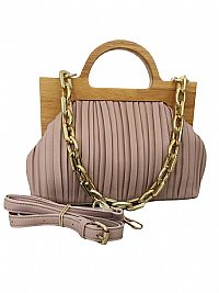 ΓΥΝΑΙΚΕΙΑ ΤΣΑΝΤΑ ΧΕΙΡΟΣ-ΧΙΑΣΤΙ ΡΟΖ ΜΕ ΞΥΛΙΝΕΣ ΛΑΒΕΣ