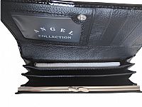 ΓΥΝΑΙΚΕΙΟ ΠΟΡΤΟΦΟΛΙ ΔΕΡΜΑΤΙΝΟ  ΜΑΥΡΟ ΧΡΩΜΑ 