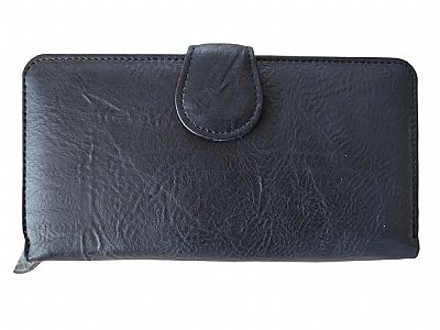 ΓΥΝΑΙΚΕΙΟ ΠΟΡΤΟΦΟΛΙ ΔΕΡΜΑΤΙΝΟ ΜΠΛΕ ΧΡΩΜΑ ΜΕ ΧΡΩΜΑΤΙΣΤΟ ΕΣΩΤΕΡΙΚΟ