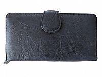 ΓΥΝΑΙΚΕΙΟ ΠΟΡΤΟΦΟΛΙ ΔΕΡΜΑΤΙΝΟ ΜΠΛΕ ΧΡΩΜΑ ΜΕ ΧΡΩΜΑΤΙΣΤΟ ΕΣΩΤΕΡΙΚΟ