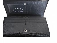 ΓΥΝΑΙΚΕΙΟ ΠΟΡΤΟΦΟΛΙ ΔΕΡΜΑΤΙΝΟ ΜΑΥΡΟ ΧΡΩΜΑ 