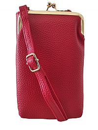 ΓΥΝΑΙΚΕΙΟ ΤΣΑΝΤΑΚΙ  ΜΕ ΘΗΚΗ ΓΙΑ ΤΟ ΚΙΝΗΤΟ ΚΟΚΚΙΝΟ ΧΡΩΜΑ ΜΕ ΚΛΙΠ