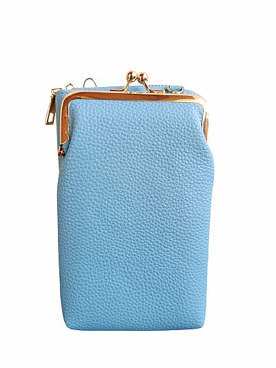 ΓΥΝΑΙΚΕΙΟ ΤΣΑΝΤΑΚΙ  ΜΕ ΘΗΚΗ ΓΙΑ ΤΟ ΚΙΝΗΤΟ ΓΑΛΑΖΙΟ ΧΡΩΜΑ ΜΕ ΚΛΙΠ