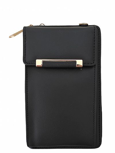 ΓΥΝΑΙΚΕΙΟ ΤΣΑΝΤΑΚΙ ΧΙΑΣΤΙ ΜΕ ΘΗΚΗ ΓΙΑ ΚΙΝΗΤΟ ΜΑΥΡΟ ΜΕ ΜΕΤΑΛΛΟ