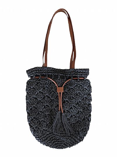 ΓΥΝΑΙΚΕΙΑ ΨΑΘΙΝΗ ΤΣΑΝΤΑ ΠΟΥΓΚΙ ΜΑΥΡΗ ΜΕ ΚΑΦΕ ΛΟΥΡΑΚΙΑ