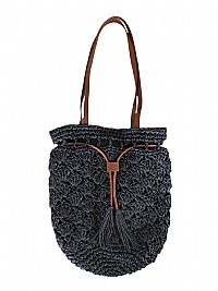 ΓΥΝΑΙΚΕΙΑ ΨΑΘΙΝΗ ΤΣΑΝΤΑ ΠΟΥΓΚΙ ΜΑΥΡΗ ΜΕ ΚΑΦΕ ΛΟΥΡΑΚΙΑ