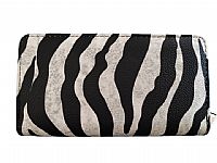 ΠΟΡΤΟΦΟΛΙ ΓΥΝΑΙΚΕΙΟ ANIMAL PRINT ΑΣΠΡΟΜΑΥΡΟ