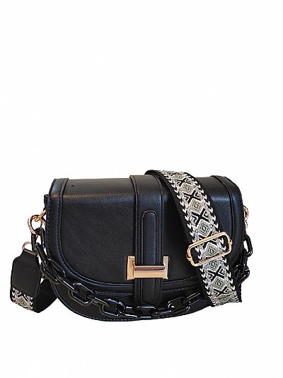 ΤΣΑΝΤΑΚΙ ΧΙΑΣΤΙ-ΧΕΙΡΟΣ ΜΑΥΡΟ ΜΕ ΚΟΚΑΛΙΝΗ ΑΛΥΣΙΔΑ