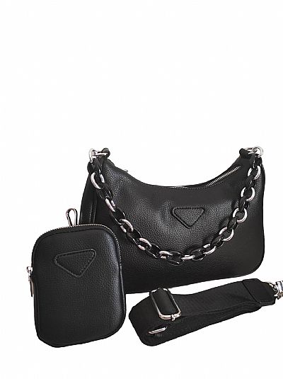 ΤΣΑΝΤΑΚΙ ΧΙΑΣΤΙ ΜΕ ΙΜΑΝΤΑ ΚΑΙ ΠΟΡΤΟΦΟΛΑΚΙ ΜΑΥΡΟ