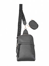 ΤΣΑΝΤΑ ΧΙΑΣΤΙ ΜΕ ΙΜΑΝΤΑ ΚΑΙ ΠΟΡΤΟΦΟΛΑΚΙ ΓΚΡΙ ΧΡΩΜΑ