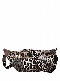 ΤΣΑΝΤΑΚΙ ΜΕΣΗΣ ΧΙΑΣΤΙ ANIMAL PRINT ΜΕ ΚΑΦΕ