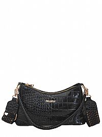 ΤΣΑΝΤΑ ΧΙΑΣΤΙ ΜΑΥΡΗ CROCO ΜΕ ΙΜΑΝΤΑ