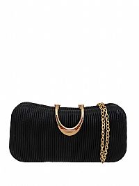 ΒΡΑΔΙΝΟ ΤΣΑΝΤΑΚΙ ΦΑΚΕΛΟΣ CLUTS ΜΑΥΡΟ ΜΕ ΜΕΤΑΛΛΟ