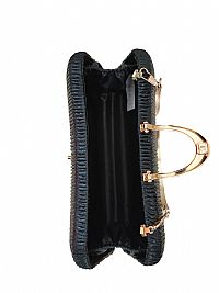 ΒΡΑΔΙΝΟ ΤΣΑΝΤΑΚΙ ΦΑΚΕΛΟΣ CLUTS ΜΑΥΡΟ ΜΕ ΜΕΤΑΛΛΟ