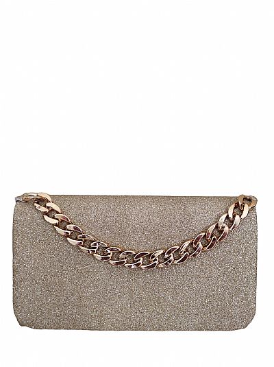 ΒΡΑΔΙΝΟ ΤΣΑΝΤΑΚΙ ΦΑΚΕΛΟΣ CLUTS ΜΠΡΟΝΖΕ ΜΕ ΑΛΥΣΙΔΑ