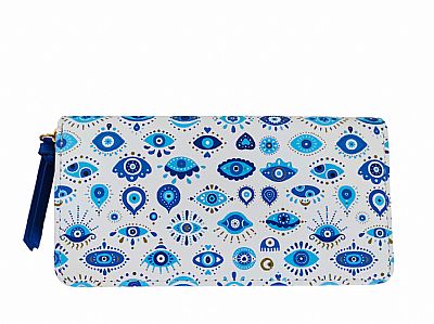 ΓΥΝΑΙΚΕΙΟ ΠΟΡΤΟΦΟΛΙ ΜΕ ΜΑΤΙΑ ΜΠΛΕ 