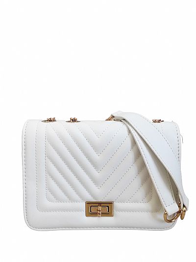 ΧΙΑΣΤΙ ΤΣΑΝΤΑΚΙ ΑΝΑΓΛΥΦΟ ΛΕΥΚΟ ΜΕ ΑΛΥΣΙΔΑ