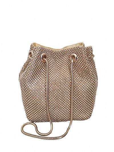 ΓΥΝΑΙΚΕΙΟ ΒΡΑΔΙΝΟ ΤΣΑΝΤΑΚΙ ΜΠΡΟΝΖΕ ΜΙΝΙ ΠΟΥΓΚΑΚΙ ΜΕ ΣΤΡΑΣ