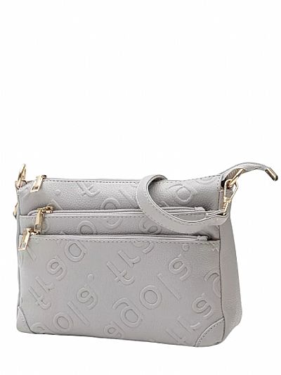 ΓΥΝΑΙΚΕΙΟ ΤΣΑΝΤΑΚΙ ΧΙΑΣΤΙ ΓΚΡΙ ΜΕ ΓΡΑΜΜΑΤΑ ΑΝΑΓΛΥΦΑ FRAGOLA