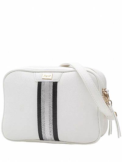 ΓΥΝΑΙΚΕΑ ΤΣΑΝΤΑ ΧΙΑΣΤΙ ΛΕΥΚΗ ΜΕ ΑΣΠΡΟΜΑΥΡΗ ΚΟΡΔΕΛΑ FRAGOLA