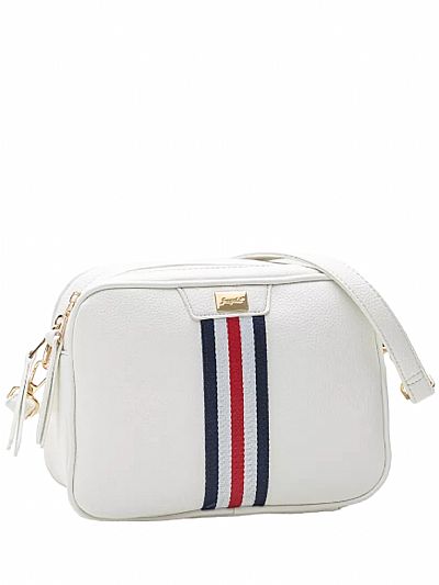 ΓΥΝΑΙΚΕΑ ΤΣΑΝΤΑ ΧΙΑΣΤΙ ΛΕΥΚΗ ΜΕ ΔΙΑΚΟΣΜΗΤΙΚΗ ΚΟΡΔΕΛΑ FRAGOLA