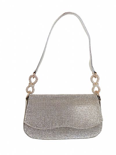 ΓΥΝΑΙΚΕΙΟ ΤΣΑΝΤΑΚΙ ΒΡΑΔΙΝΟ ΧΡΥΣΟ  ΜΕ ΣΤΡΑΣ