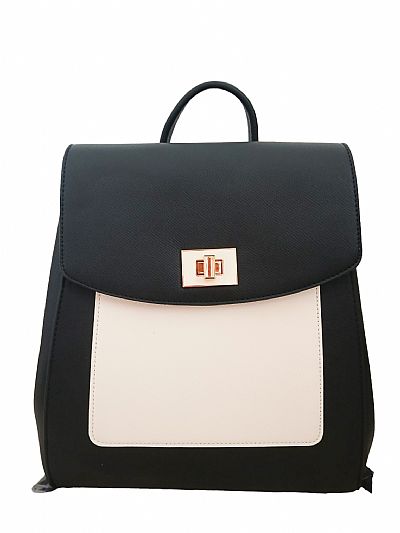 ΓΥΝΑΙΚΕΙΟ ΣΑΚΙΔΙΟ ΠΛΑΤΗΣ ΜΑΥΡΟ ΜΕ ΜΠΕΖ