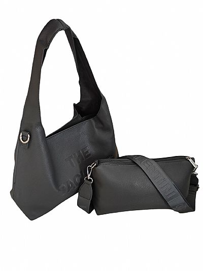 ΓΥΝΑΙΚΕΙΑ ΤΣΑΝΤΑ ΩΜΟΥ ΜΑΛΑΚΗ ΜΑΥΡΗ ΣΕΤ ΜΕ ΝΕΣΕΣΕΡ