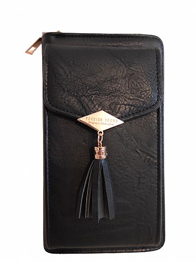 ΓΥΝΑΙΚΕΙΟ ΤΣΑΝΤΑΚΙ  ΜΕ ΘΗΚΗ ΓΙΑ ΤΟ ΚΙΝΗΤΟ ΜΑΥΡΟ ΧΡΩΜΑ ΜΕ ΦΟΥΝΤΑΚΙ