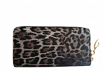 ΓΥΝΑΙΚΕΙΟ ΠΟΡΤΟΦΟΛΙ ANIMAL PRINT ΣΚΟΥΡΟ ΚΑΦΕ