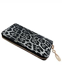 ΓΥΝΑΙΚΕΙΟ ΠΟΡΤΟΦΟΛΙ ANIMAL PRINT ΑΣΠΡΟΜΑΥΡΟ