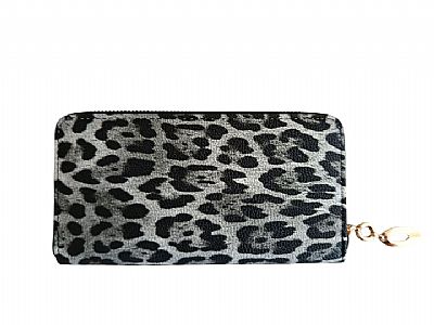 ΓΥΝΑΙΚΕΙΟ ΠΟΡΤΟΦΟΛΙ ANIMAL PRINT ΑΣΠΡΟΜΑΥΡΟ