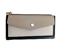 ΓΥΝΑΙΚΕΙΟ ΠΟΡΤΟΦΟΛΙ ΔΙΧΡΩΜΟ ΜΑΥΡΟ ΜΠΕΖ