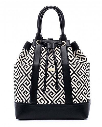 ΓΥΝΑΙΚΕΙΟ ΣΑΚΙΔΙΟ ΠΛΑΤΗΣ ΜΕ ΖΑΚΑΡ ΜΑΙΑΝΔΡΟ ΜΠΕΖ ΜΑΥΡΟ