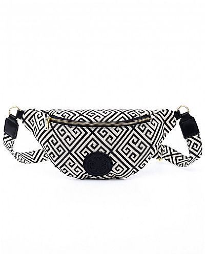 ΓΥΝΑΙΚΕΙΑ ΖΑΚΙΑΡ ΤΣΑΝΤΑ ΜΕΣΗΣ VETA ΜΕ ΜΑΙΑΝΔΡΟ ΑΣΠΡΟΜΑΥΡΗ