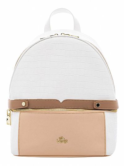 ΓΥΝΑΙΚΕΙΟ ΣΑΚΙΔΙΟ ΠΛΑΤΗΣ VETA ΛΕΥΚΟ ΜΕ ΡΟΖ