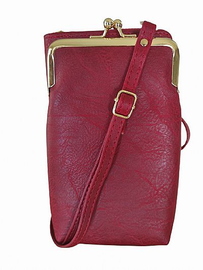 ΓΥΝΑΙΚΕΙΟ ΤΣΑΝΤΑΚΙ  ΜΕ ΘΗΚΗ ΓΙΑ ΤΟ ΚΙΝΗΤΟ ΚΟΚΚΙΝΟ ΧΡΩΜΑ ΜΕ ΚΛΙΠ