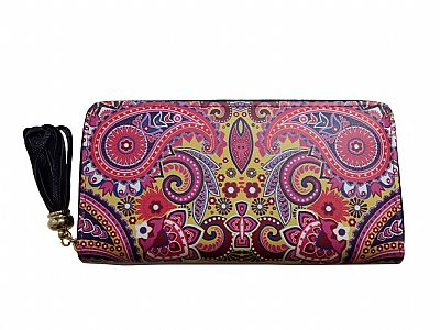 ΓΥΝΑΙΚΕΙΟ ΠΟΡΤΟΦΟΛΙ ΦΟΥΞΙΑ ΧΡΩΜΑ ΜΕ ΣΧΕΔΙΑ