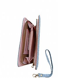 ΓΥΝΑΙΚΕΙΟ ΠΟΡΤΟΦΟΛΙ ΠΛΕΞΗ ΓΑΛΑΖΙΟ ΧΡΩΜΑ