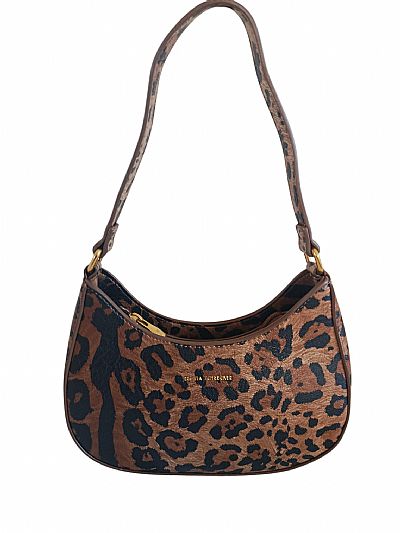 ΓΥΝΑΙΚΕΙΑ ΤΣΑΝΤΑ ΩΜΟΥ ΜΙΚΡΗ ANIMAL PRINT ΚΑΦΕ