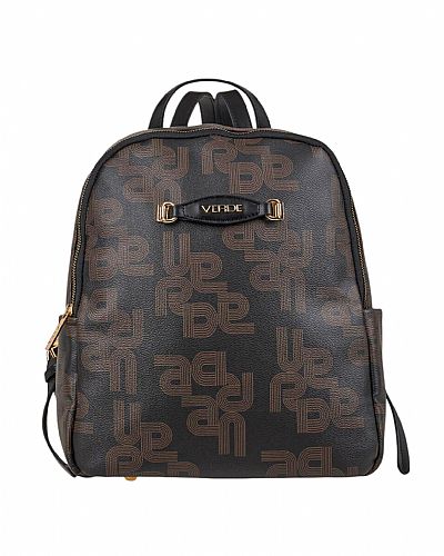 ΓΥΝΑΙΚΕΙΟ ΣΑΚΙΔΙΟ ΠΛΑΤΗΣ ΔΙΧΩΡΟ VERDE LOGO PRINT ΜΑΥΡΟ