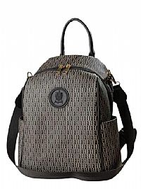 ΓΥΝΑΙΚΕΙΟ ΣΑΚΙΔΙΟ ΠΛΑΤΗΣ ΠΟΛΥΜΟΡΦΙΚΟ ΜΑΥΡΟ LOGO PRINT