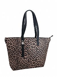 ΓΥΝΑΙΚΕΙΑ ΤΣΑΝΤΑ ΩΜΟΥ  ANIMAL PRINT ΜΑΥΡΗ