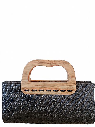 ΓΥΝΑΙΚΕΙΟΣ ΦΑΚΕΛΟΣ ΣΚΛΗΡΗ ΨΑΘΑ ΜΕ ΞΥΛΙΝΗ ΛΑΒΗ ΜΑΥΡΗ