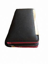 ΓΥΝΑΙΚΕΙΟ ΠΟΡΤΟΦΟΛΙ ΜΑΥΡΟ ΧΡΩΜΑ ΜΕ ΧΡΩΜΑΤΙΣΤΟ ΕΣΩΤΕΡΙΚΟ