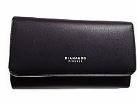 ΓΥΝΑΙΚΕΙΟ ΠΟΡΤΟΦΟΛΙ ΜΑΥΡΟ ΧΡΩΜΑ ΜΕ ΛΕΥΚΗ ΡΙΓΑ