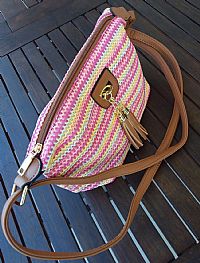 ΓΥΝΑΙΚΕΙΑ ΤΣΑΝΤΑ ΨΑΘΙΝΗ  ΧΙΑΣΤΙ ΡΟΖ ΠΟΛΥΧΡΩΜΟ