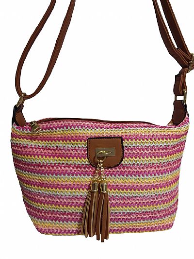 ΓΥΝΑΙΚΕΙΑ ΤΣΑΝΤΑ ΨΑΘΙΝΗ  ΧΙΑΣΤΙ ΡΟΖ ΠΟΛΥΧΡΩΜΟ