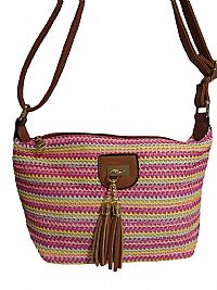 ΓΥΝΑΙΚΕΙΑ ΤΣΑΝΤΑ ΨΑΘΙΝΗ  ΧΙΑΣΤΙ ΡΟΖ ΠΟΛΥΧΡΩΜΟ