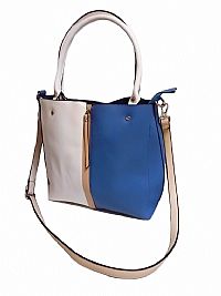 ΓΥΝΑΙΚΕΙΑ ΤΣΑΝΤΑ ΧΕΙΡΟΣ ΔΙΧΡΩΜΗ  ΜΠΕΖ-ΓΑΛΑΖΙΟ